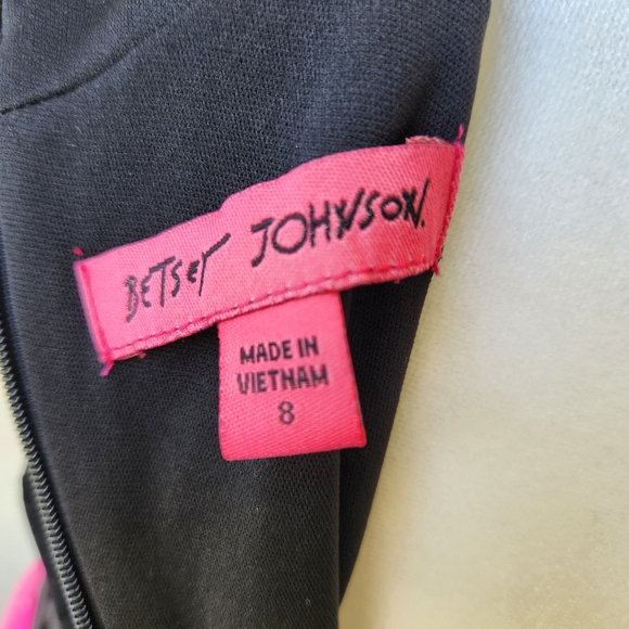 Betsey Johnson Whimsigoth Black Velvet Trapeze Swing Dress Sexy Party New Size 8 - Picture 9 of 16